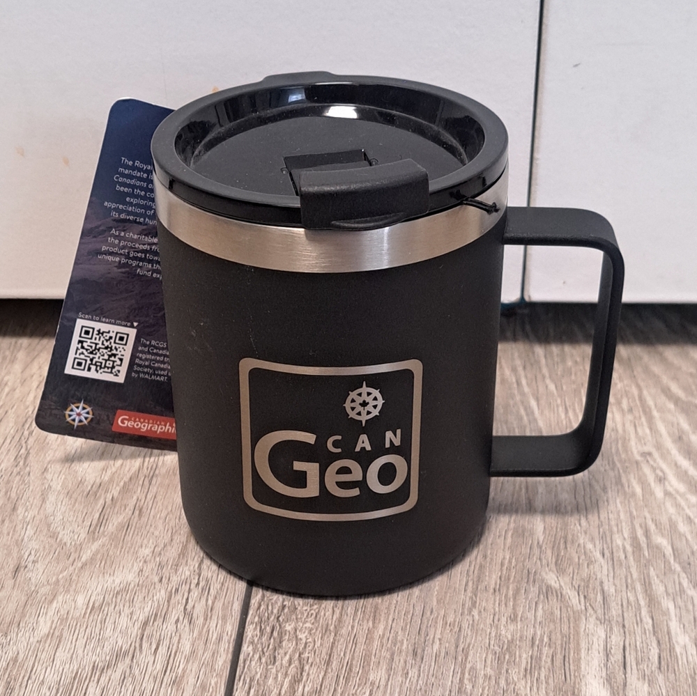 Brand New Canadiana Black Double Insulated Camping Mug
